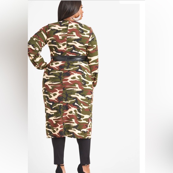 Brand New A.S.  Stewart Camo Paneled Print Duster Size 22/24 - Picture 3 of 11
